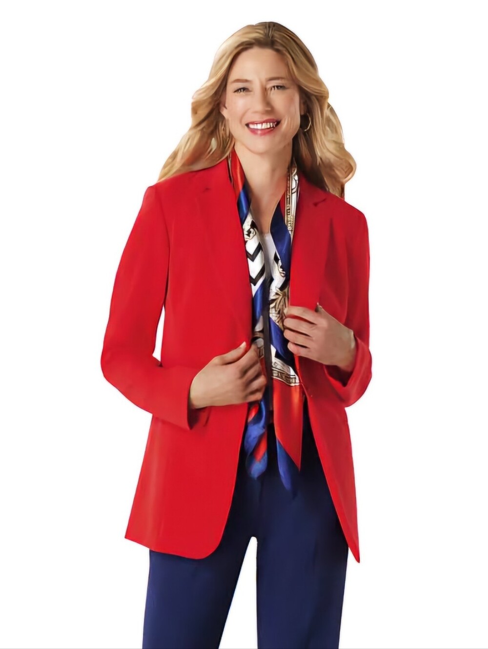 Chadwicks of Boston Red Wool Blend Blazer Jacket Size 8 • NEW